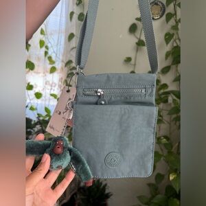 Light Aloe Kipling Crossbody Bag - Perfect Travel Companion